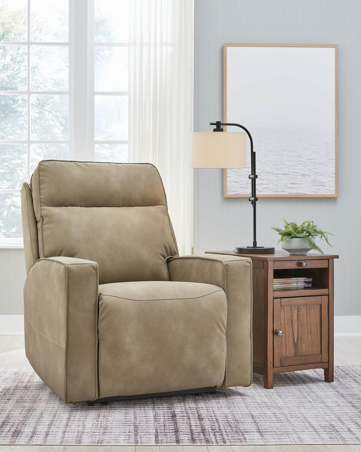 Next-Gen Durapella - Sand - Power Recliner / Adj Headrest - Fabric - Forward Furniture