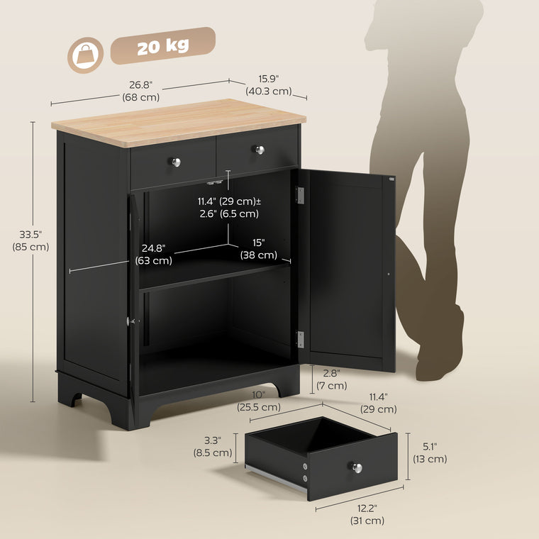 27" Sideboard Buffet Cabinet with Storage