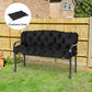 Porch Swing Cushion Garden Bench Cushion with Backrest, Non-Slip 3-Seater Soft Pad, 59.1" x 38.6", Black