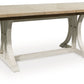 Shaybrock - Antique White / Brown - Rectangular Dining Room Extension Table