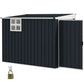 4' x 8' Outdoor Storage Shed, Metal Garden Shed with Window, 2 Vents and Lockable Door for Backyard, Garden, Patio