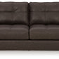 Luigi - Thunder - Sofa - Leather Match