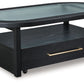 Winbardi - Black - Oval Cocktail Table