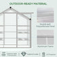 6.3' x 2.3' x 6.1' Outdoor Polycarbonate Greenhouse with 3-Tier Shelves, Cold Frame Greenhouse with Sliding Door and Aluminum Frame