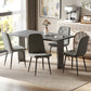Dining Chairs Set of 4, Upholstered Dining Room Chairs with Steel Legs, Modern Kitchen Chair for Dining Room, Grey