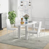 Modern Dining Chairs, Set of 4, High Back PU leather Upholstery and Metal Legs for the Living Room, Kitchen, Home Office, White