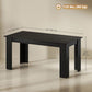 63" Kitchen Table for 4-6 People, Dining Table with Wood Effect for Dining Room, Black