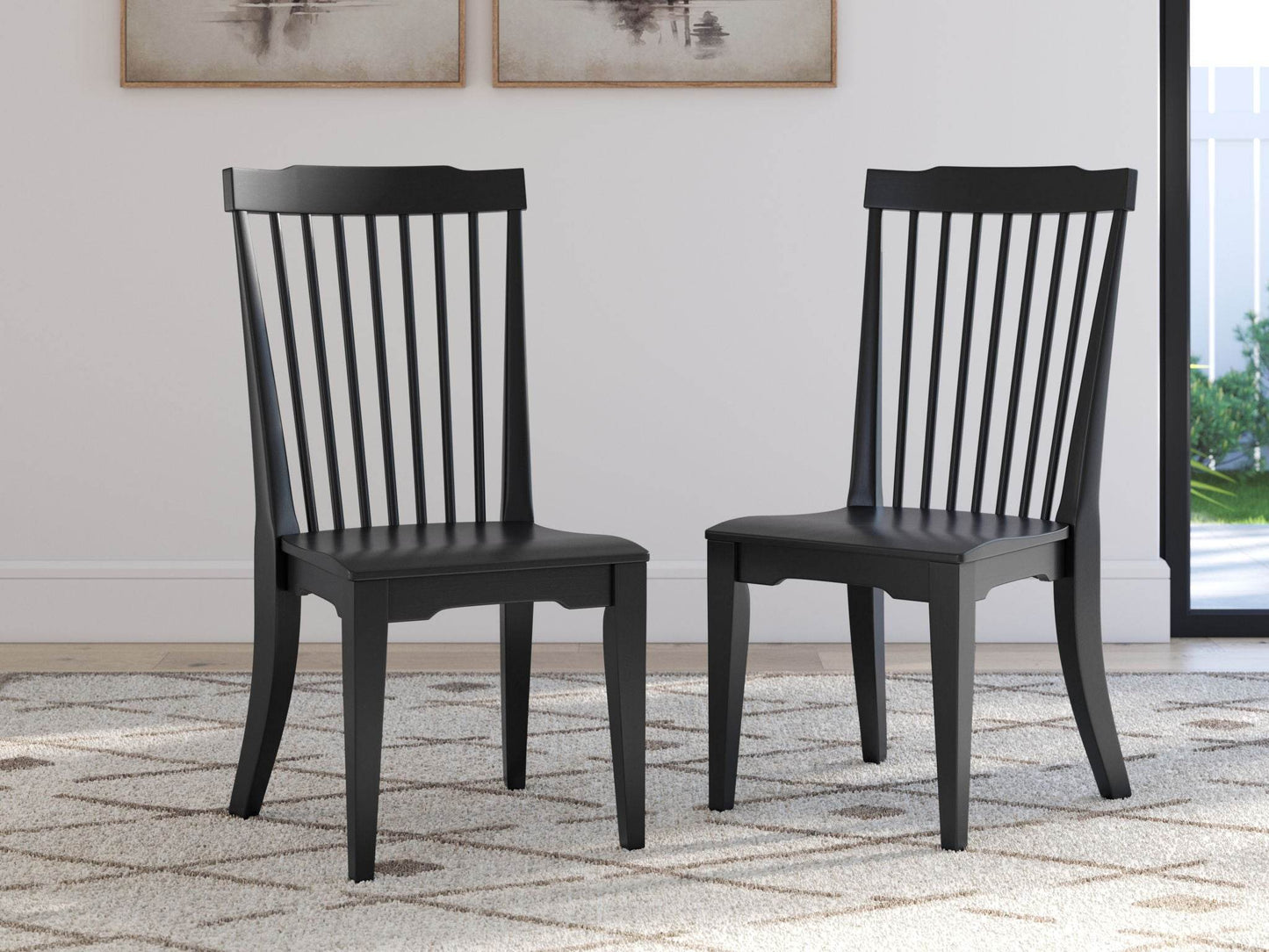 Brenkerton - Black - Dining Room Side Chair (Set of 2) - Forward Furniture