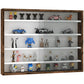 5-Tier Display Cabinet, Shot Glass Display Case, Glass Curio Cabinet with 2 Glass Doors and 4 Adjustable Shelves, Brown