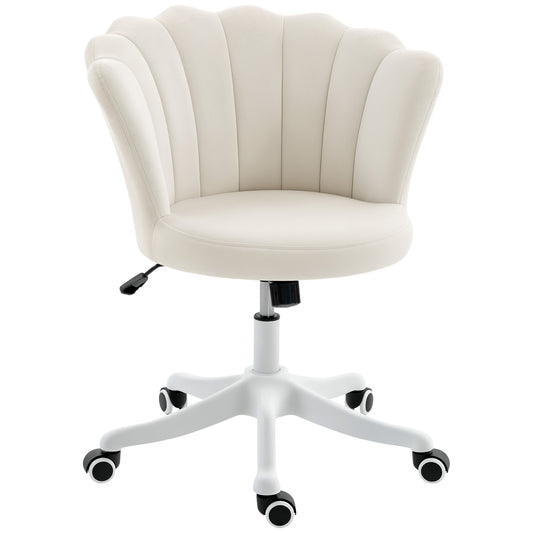 Armless Swivel Office Chair with Tilt - Cream