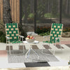 Set of 2 Folding Patio Chairs, Portable Chair Set with Armrests for Camping, Garden, Pool, Beach, Backyard, Green