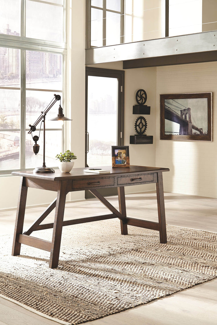 Baldridge - Rustic Brown - Home Office Large Leg Desk - Forward Furniture