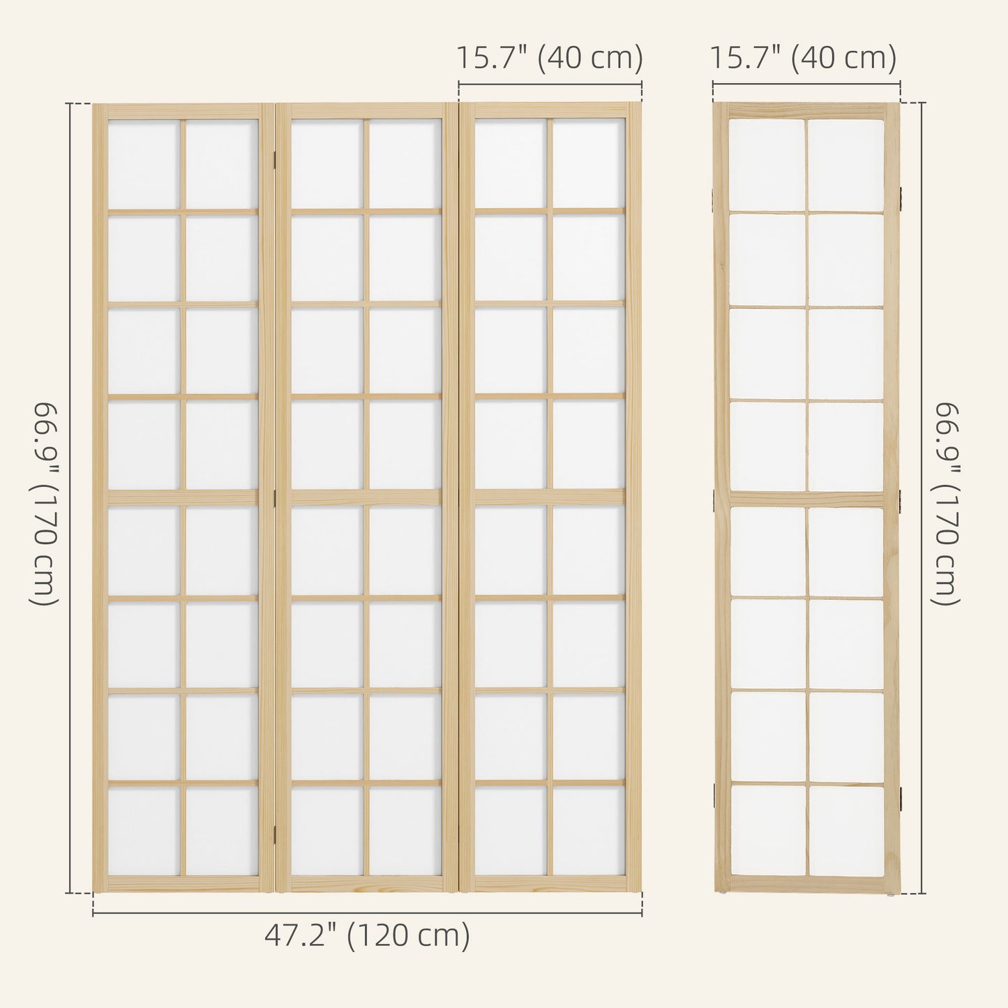 3 Panel Room Divider, 5.6 ft Folding Wall Divider Room Partition for Home Office, Bedroom