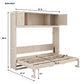 Stylish Murphy Bed with Storage Cabinets and X-Style Accent, Space-Saving Wall Bed with MDF Construction, 88" L x 67" W x 88.5" H, Beige