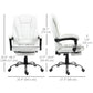 High Back Executive Office Chair with Footrest - White