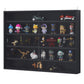 5-Tier Display Cabinet, Shot Glass Display Case, Glass Curio Cabinet with 2 Glass Doors and 4 Adjustable Shelves, Black
