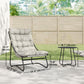 3 Piece Outdoor Bistro Set, Round Patio Table and Chairs Set for 2 with Breathable Mesh Seat and Cushions, Light Grey