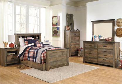 Trinell - Brown - Twin Bookcase Bed With 1 Large Storage Drawer - Forward Furniture