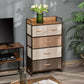 Dresser for Bedroom with 5 Drawers, Chest of Drawers with Metal Frame, Fabric Dresser for Living Room, Multi-Coloured