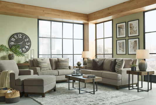 Kaywood - 4 Pc. - Sofa, Loveseat, Chair, Ottoman - Granite