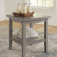 Charina - Antique Gray - Square End Table