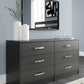Finch - Six Drawer Dresser - Black