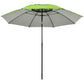 6.6ft Arched Beach Umbrella, Angle Adjustable Patio Umbrella with Steel Frame, Carry Bag, UV30+ Outdoor Umbrella, Green