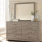 Culverbach - Gray - 5 Pc. - Dresser, Mirror, Queen Upholstered Bed, 2 Nightstands