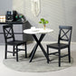 Wooden Dining Chairs Set of 2, Kitchen Chairs with Cross Back, Solid Structure for Living Room and Dining Room, Black