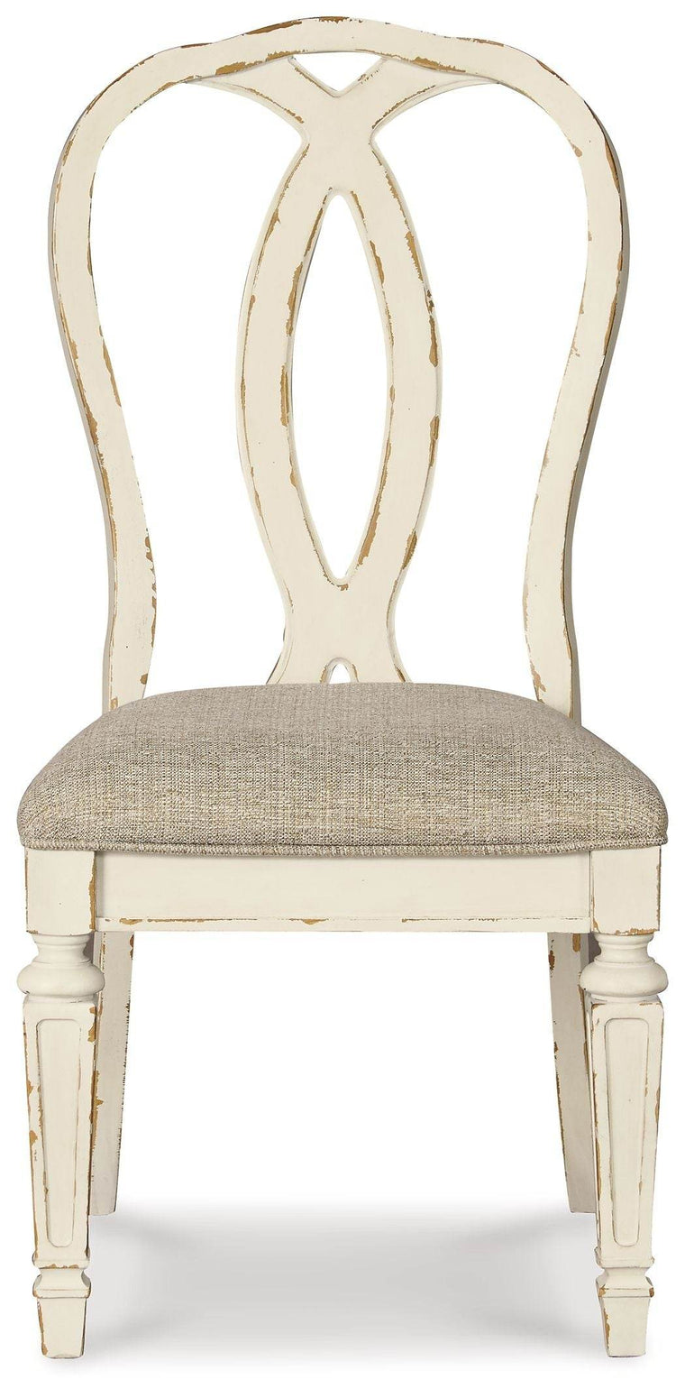 Realyn - Chipped White - Dining UPH Side Chair (Set of 2) - Ribbonback - Forward Furniture