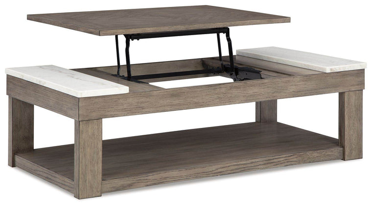 Loyaska - Grayish Brown / White - Lift Top Cocktail Table - Forward Furniture