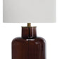 Mette - Brown / Gold Finish - Glass Table Lamp