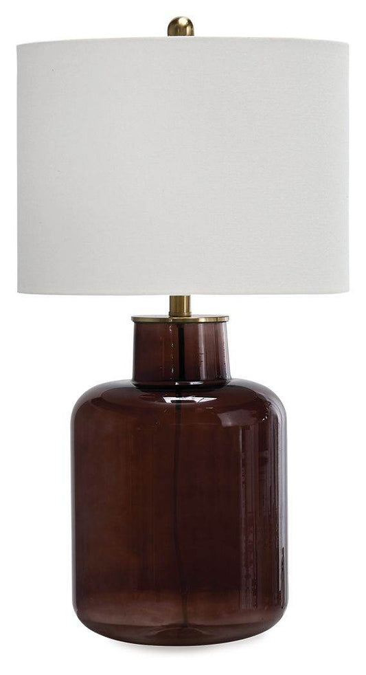 Mette - Brown / Gold Finish - Glass Table Lamp - Forward Furniture