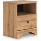 Aleaport - Warm Brown - One Drawer Night Stand - Forward Furniture