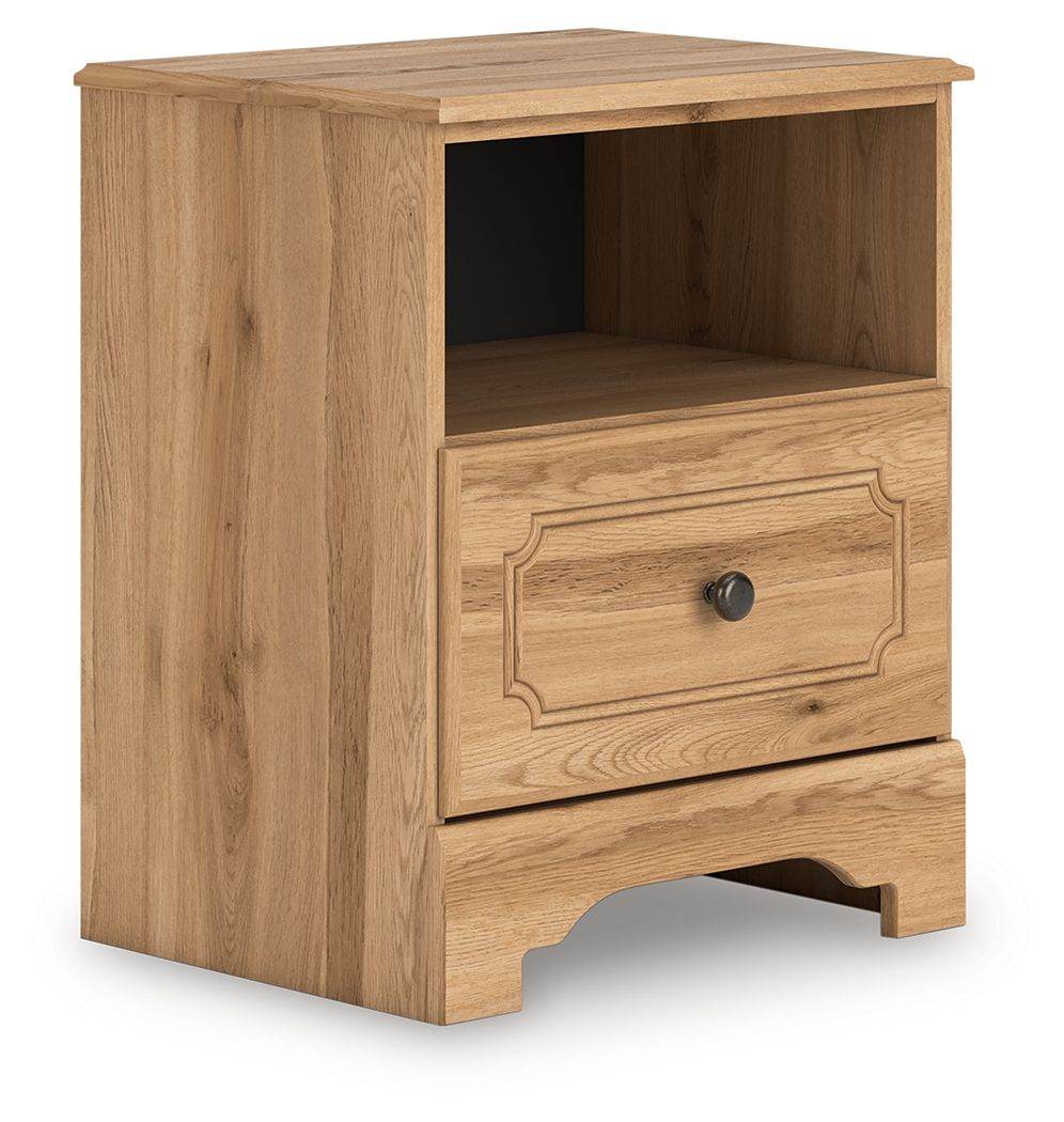 Aleaport - Warm Brown - One Drawer Night Stand - Forward Furniture