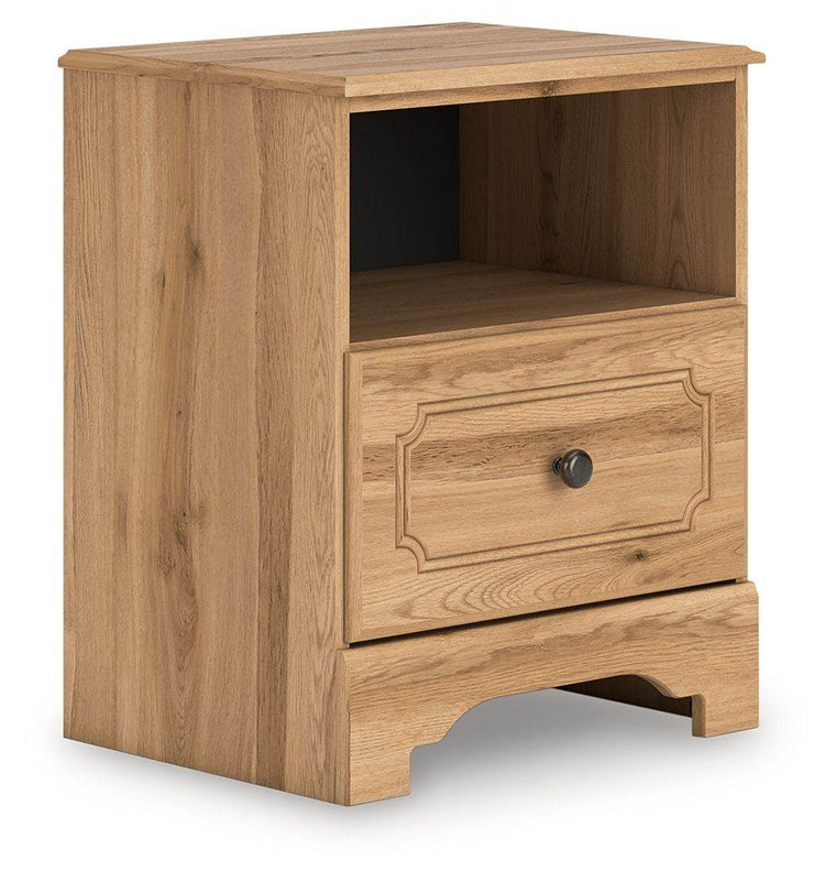 Aleaport - Warm Brown - One Drawer Night Stand - Forward Furniture