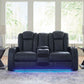 Fyne-dyme - Power Reclining Loveseat With Console/Adj Hdrst