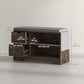 Upholstered Shoe Storage Bench with Drawer - Rustic Brown