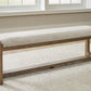 Cabalynn - Oatmeal / Light Brown - Large Uph Dining Room Bench