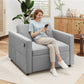 Convertible Pull-Out Sleeper Chair Bed with USB - Grey