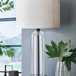 Kerrbrook - Clear / Black - Glass Table Lamp