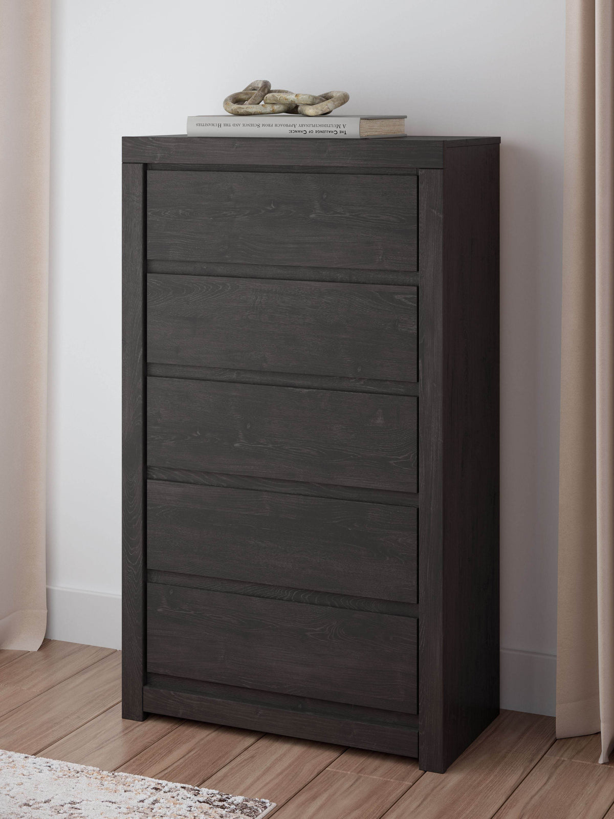 Fraluna - Charcoal - Five Drawer Chest - Forward Furniture