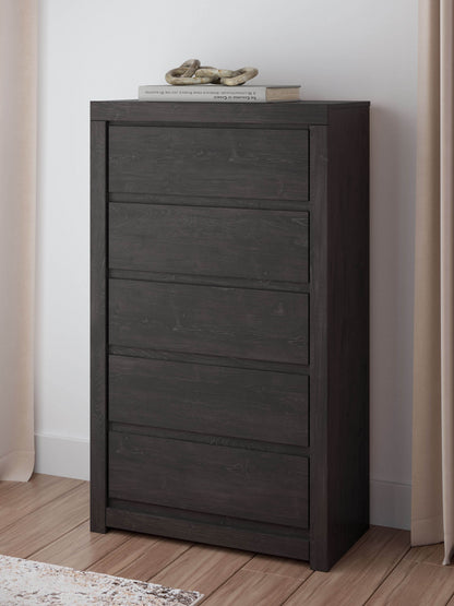 Fraluna - Charcoal - Five Drawer Chest - Forward Furniture
