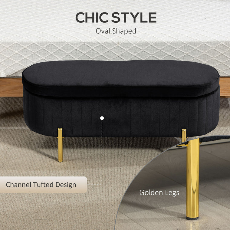 Channel Tufted Upholstered Bedroom Bench