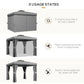 10' x 10' 2-Tier Outdoor Gazebo Canopy Tent with Zippered Mesh Sidewalls, Aluminum Frame for Patio, Backyard Light Grey