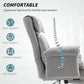 High Back Office Chair, Reclining Desk Chair with Footrest, Swivel Base, Rolling Wheels, Light Grey