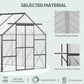 20' x 8' x 6.9' Walk-in Greenhouse with Adjustable Roof Vent, Rain Gutter and Sliding Door for Winter, Large Aluminum Greenhouse, Clear
