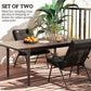 Set of 2 Outdoor Folding Chairs with Adjustable Backrest, Padded Camping Chairs for Outdoor Events, Black