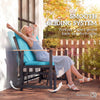 2-Person Glider Bench Loveseat with Thick Cushions