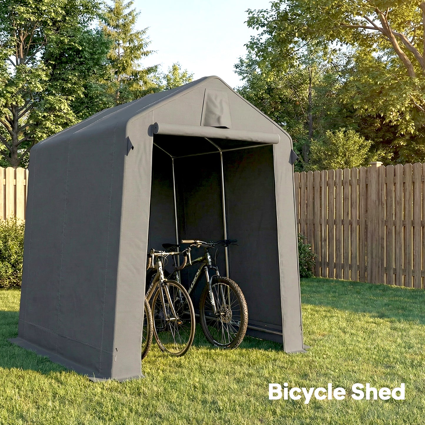 7.5' x 6.2' Portable Bike Tent with Roll-Up Zipper Door